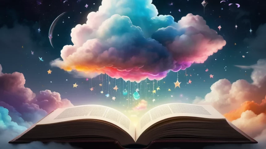 Open dream diary with interpretations in a dreamlike world - Apple Dream Meaning