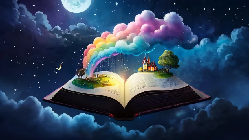 Open dream diary with interpretations in a dreamlike world - Black book dream meaning