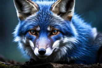 Open dream diary with interpretations in a dreamlike world - Blue fox dream meaning